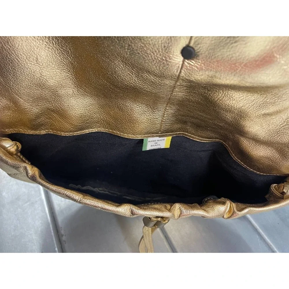 Vintage Carvalhu‎ Copa Collection Gold Leather Shoulder Bag